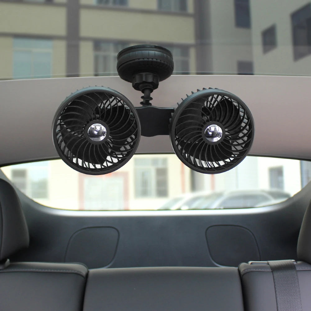 Auto Ventilation Fan USB Charging Air Circulator Fan 360 Degree Rotation Mini Car Fan Cooler Three Gears for Auto Sedan Mini Van