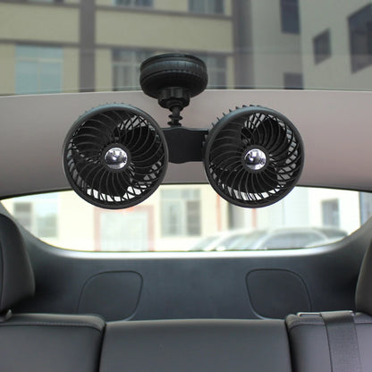 Auto Ventilation Fan USB Charging Air Circulator Fan 360 Degree Rotation Mini Car Fan Cooler Three Gears for Auto Sedan Mini Van