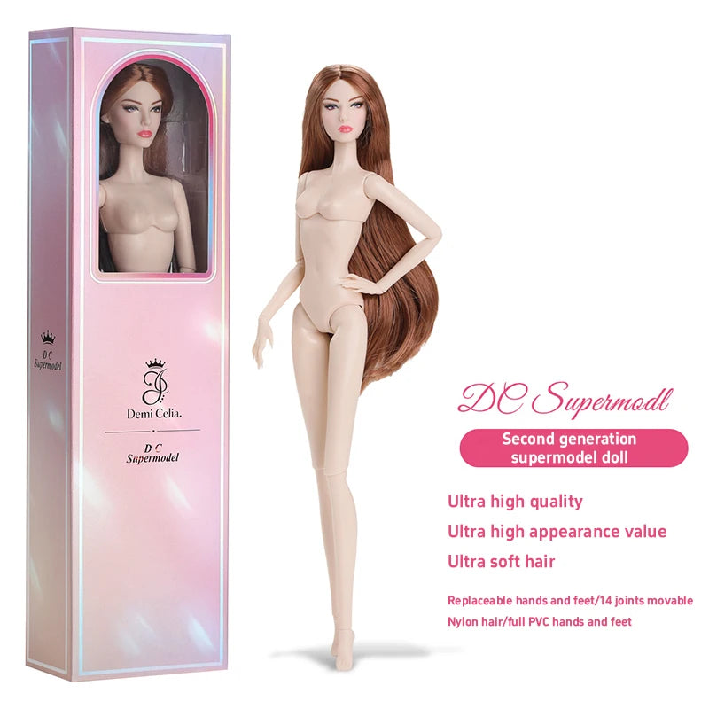 32cm Supermodel Figure Doll Multi-skin Tone Art Model With Straight/curly Hair Display Collectible Doll For Gifting & Collection