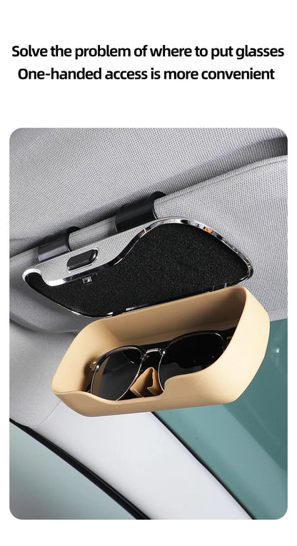 Car Emblem Sun Visor Glasses Case Sunglasses Storage Gift Box For Mercedes Benz AMG GLC W203 W206 W220 W205 W211 W212 W201 W210
