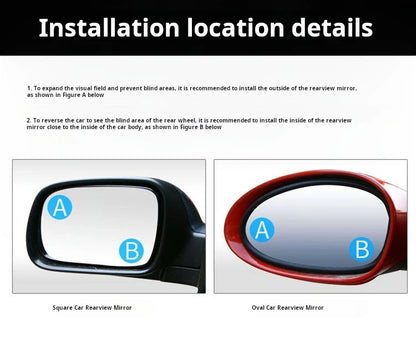 Car rearview mirror small round mirror reverse artifact blind area HD auxiliary mirror 360 degree multi-functional blind spot mi