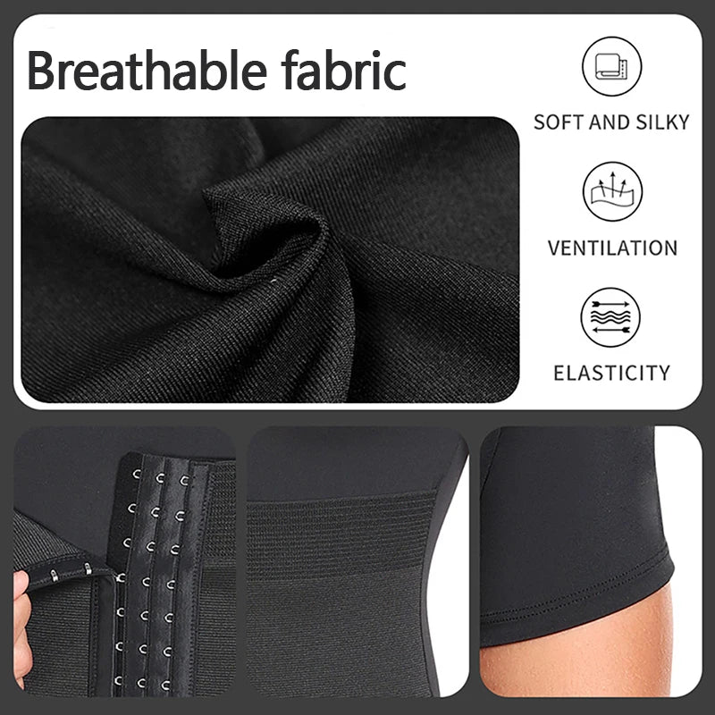Waist Trainer Shirts for Men Abdomen Reducing Tummy Control Girdle Slimming Body Shaping Underwear Compression Tees Shapewear
