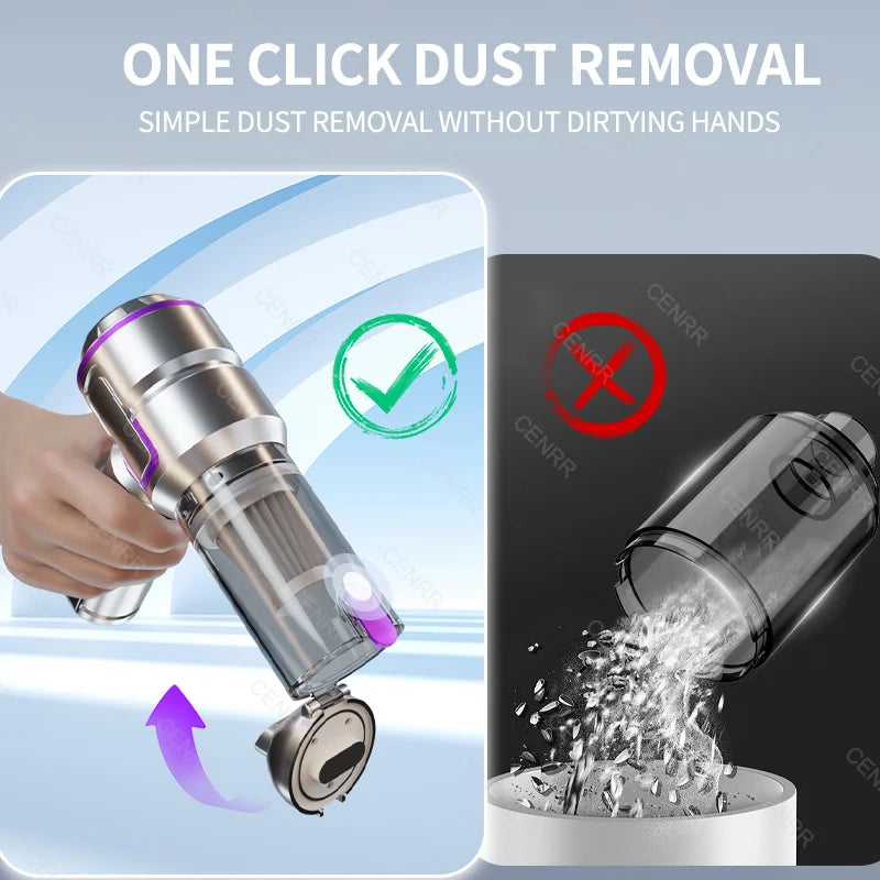 NEW Car Vacuum Cleaner 998000PA Mini Cordless Powerful Portable Car Vacuum Cleaner for Home Handheld Blower Car Cleaner