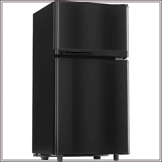 3.6 Cu.Ft Mini Fridge with Freezer, 2-Door Compact Refrigerator with Adjustable Thermostat, Quiet for Bedroom, Dorm & Office