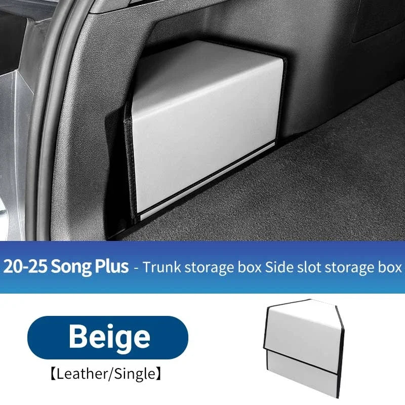 For Byd Song Plus Seal U 2020-2025 Car Foldable Trunk Storage Box Portable Multipurpose Organizer Case Side Groove Storage Box