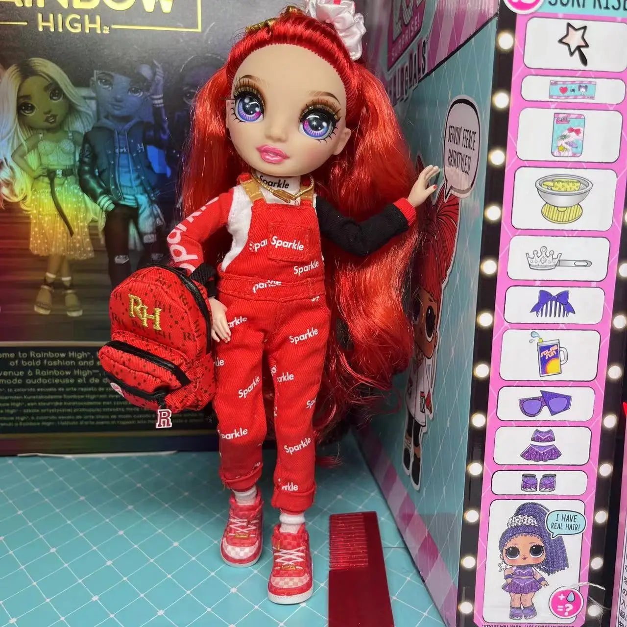 New Rainbow Doll High 25-30cm Fashionable Super Large Sister DIY Dress up Doll Toy Not Including Bracket Excluding packaging box