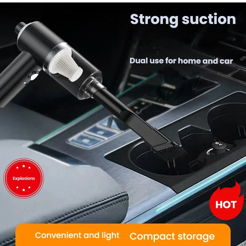 Car vacuum cleaner cleaning high-power mini-charging multifunctional blowing and sucking lighting hand-held convenient small car