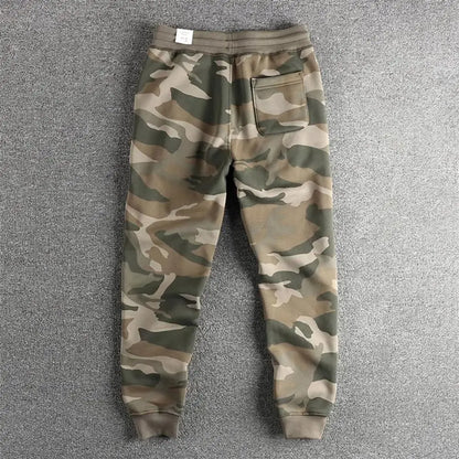 Thickened Wear-Resistant Men's Casual Camouflage Pants Autumn Winter Warm Sports Trousers Loose Fit Long Pants Trendy