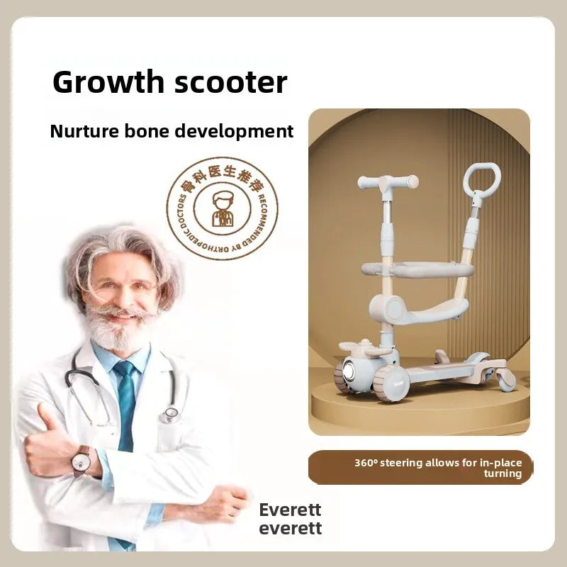 5-in-1 Toy Scooter for Boys and Girls–Children’s Scooter, Ideal for Developing Children’s Balance