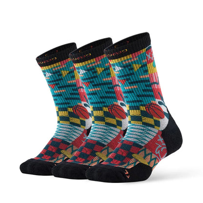 3 Pairs ZEALWOOD Athletic Running Socks Men's Women's Merino Wool Anti-blister Cushion Socks Hiking Environmental Protection