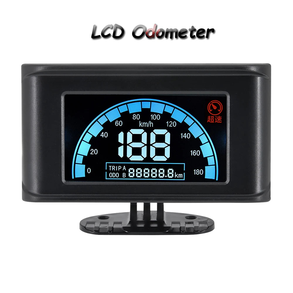 Multi-functional Car Truck LCD Meter 12v Digital Voltmeter / Water Temperature Gauge/RPM Tachometer/Oil Pressure Gauge 1/8NPT