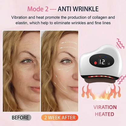 Electric Guasha Scraper Board Microcurrent Face Massager Wrinkle Face Lift Device Gua Sha Plate Facial Lifting Firming Skin Care