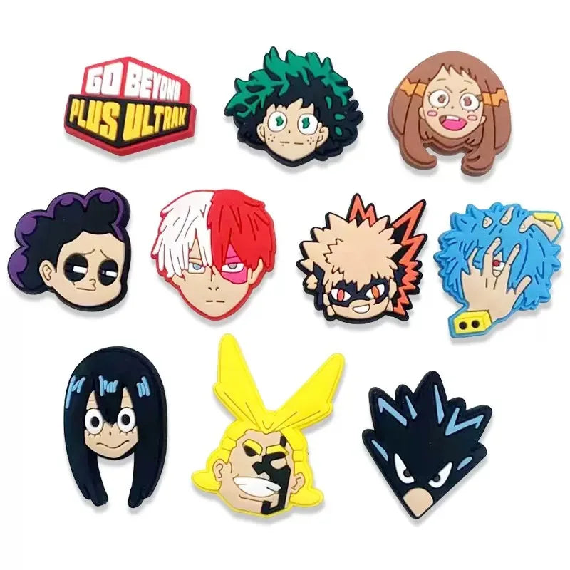 10-100Pcs Cute Cartoon Shoe Charms Set Clog Sandals Wristband Bracelets Decoration Shoes Accessories Buckle for Boys Girls