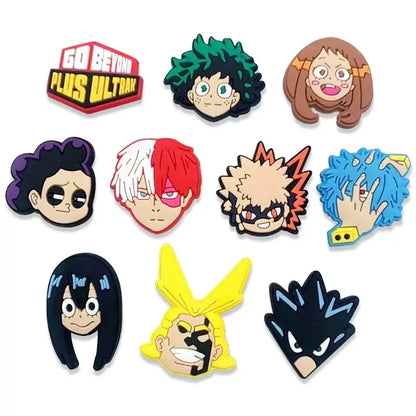 10-100Pcs Cute Cartoon Shoe Charms Set Clog Sandals Wristband Bracelets Decoration Shoes Accessories Buckle for Boys Girls