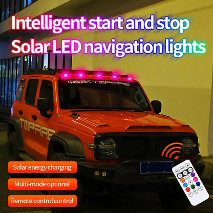 4/5pcs Wireless Mouse Warning Roof Light with Flashing Modes, Remote Control Multifunctional Roof Decoration Light for Cars SUV