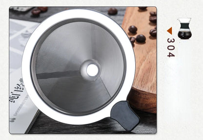 Hand Glass Coffee Kettle with Stainless Steel Filter Drip Brewing Hot Brewer Coffee Pot Dripper Barista Pour Over Coffee Maker
