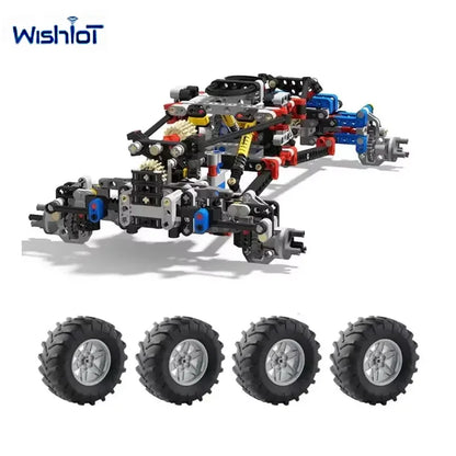 Four-wheel Drive Vehicle Chassis Technology Building Blocks Boys Compatible RC Motor Assembly Car Puzzle MOC Bricks Toys Gifts
