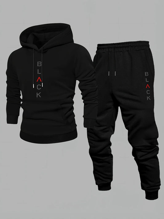 Lazy Monkey Printed Fall/Winter Men's Loose-Fitting Sweater Set - Two Pieces - Daily Men's Casual Fashion Wear
