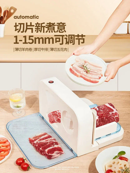 Electric meat slicer can be used commercially or at home, mutton roll machine, beef slicer, multifunctional meat slicer artifact