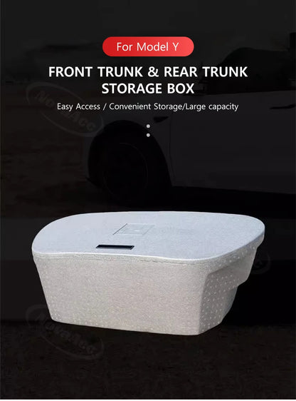 Front Trunk Rear Trunk Storage Box For Tesla Model Y Juniper 2021-2026 Model 3 Highland 2024-2026 Camping Travel Insulated Bin