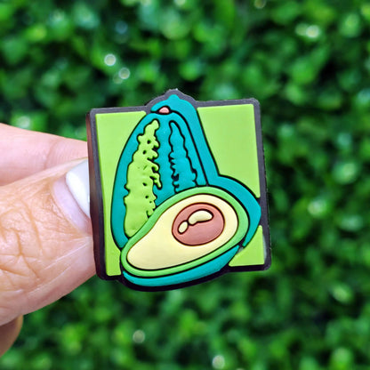 New 1-100pcs Cartoon Fruit Avocado Mom Love Guitar PVC Shoe Charms Accessories Hole Slippers Decorations Kids Birthday Present