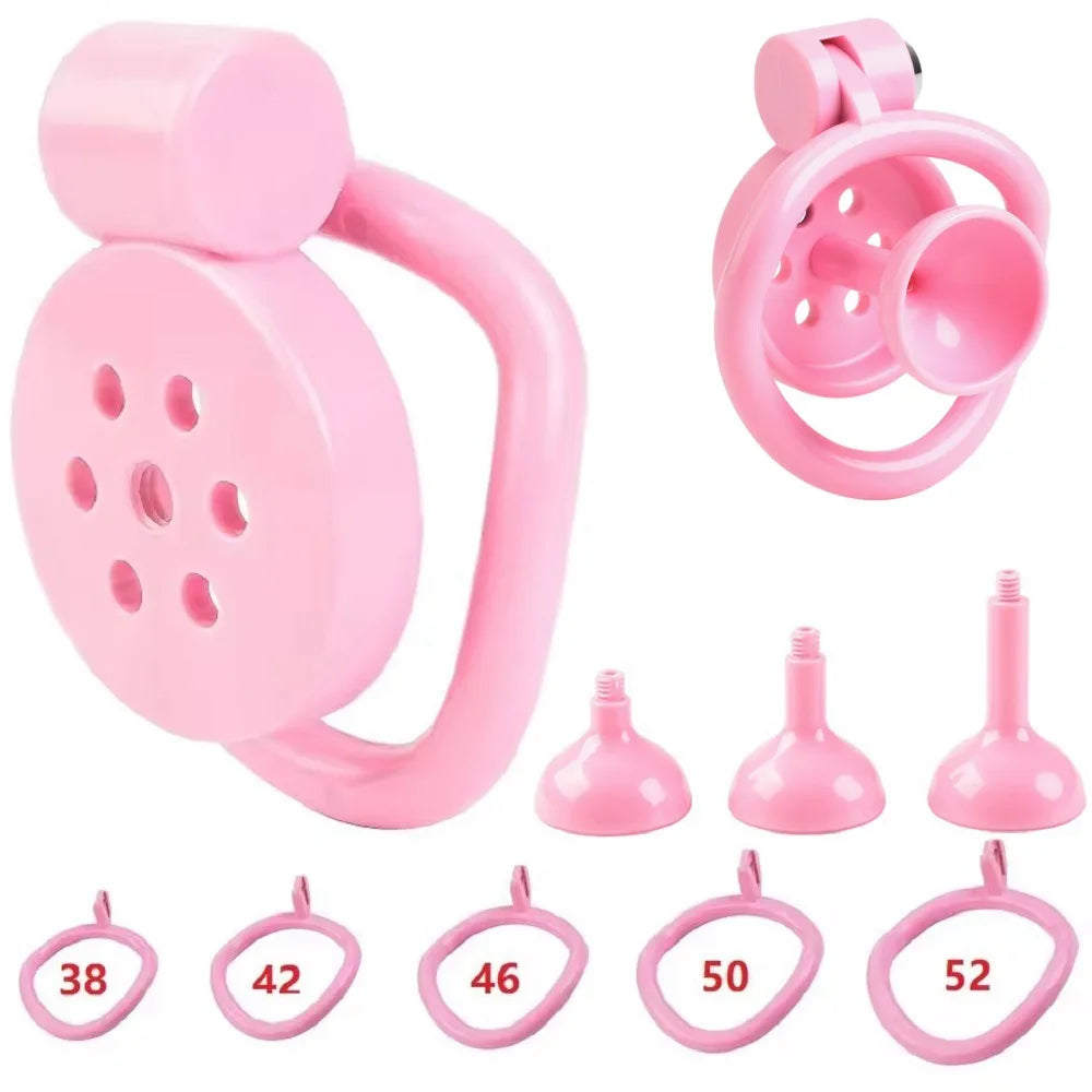 2026 Male Penis Chastity Cage Set Small Chastity Cage 5 Cock Rings With Urethral Sound Plug Penis Bondage Slave Man Sex Toy