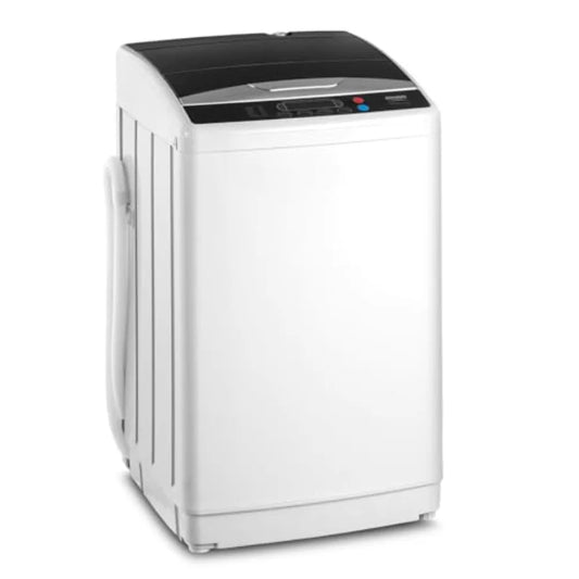 25LBS Portable Washing Machine Full-Automatic Electric Laundry Machine with Stainless Steel Drum Compact Washer and Spin Dryer