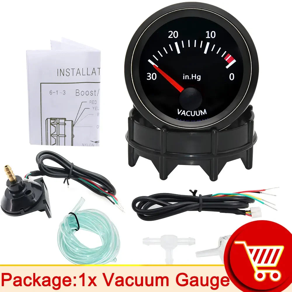AD 52mm Water Temp/Oil Temp/Voltmeter/Oil Press BAR PSI /Vacuum/Boost Gauge/Air Fuel Ratio/EGT Gauge With Sensor Fit for 12V Car