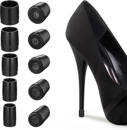 High Heel Protector Caps for Stilettos, Anti-Slip & Noise-Reducing Heel Savers, Durable TPU Heel Covers for Women Soft Damping