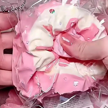 Cream Strawberry Big Pudding Silicone Stress Relief Toy, Slow Rebound Cute Squishy, Stress Reliever for Students