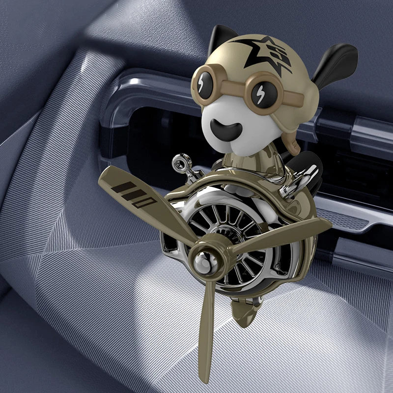 Cool hound dog bobble head shaking rotate plane pilot car air freshener vent accessories decorations ornament fragrance diffuser