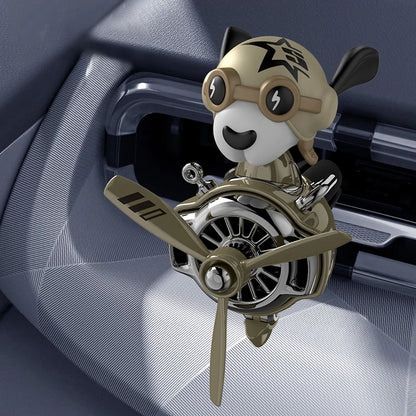 Cool hound dog bobble head shaking rotate plane pilot car air freshener vent accessories decorations ornament fragrance diffuser