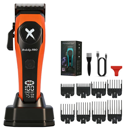 BRDCLIP Professional 7500RPM Barber Hair Clipper Set DLC Blade Base Charger 2-Speed Hair Trimmer Salon Use for Men Shaver