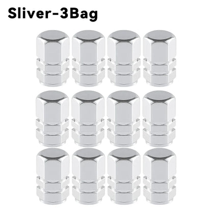 Silver Black Blue Aluminum Alloy Car Valve Cores Tire Valves Caps Air Pump Caps Tuning Products Accessories Replacement
