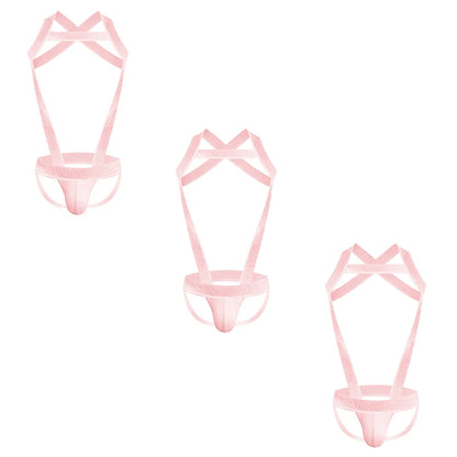 Men's Harness Straps Sexy Body Bondage Bra Underwear Nightclub Erotic Costume Hollow Out Performance Tank Top Clothing Corset