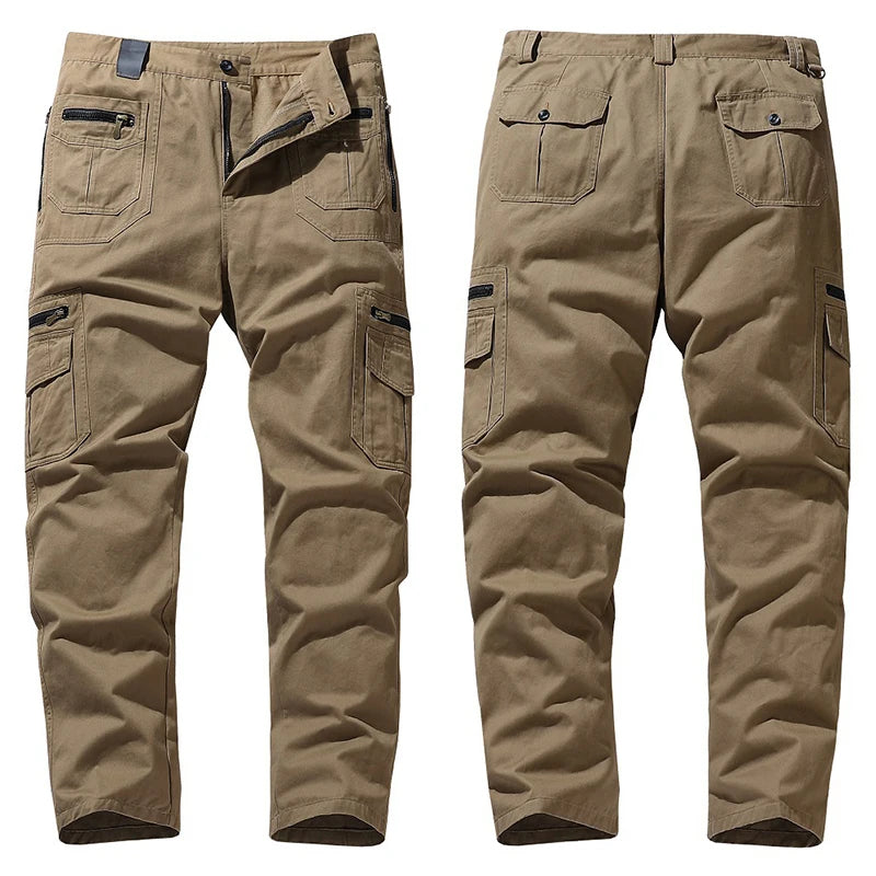 Cargo Pants Cotton Tactical Casual Pants Men Multi-Pockets Casual Pants Traninig Work Trousers For Man 2024 Plus Size 5XL