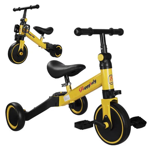 PORIYA 3 in1 Toddler Kid Ride on Toy Balance Bike Scooter Tricycle 1.5-4 Years Push Car