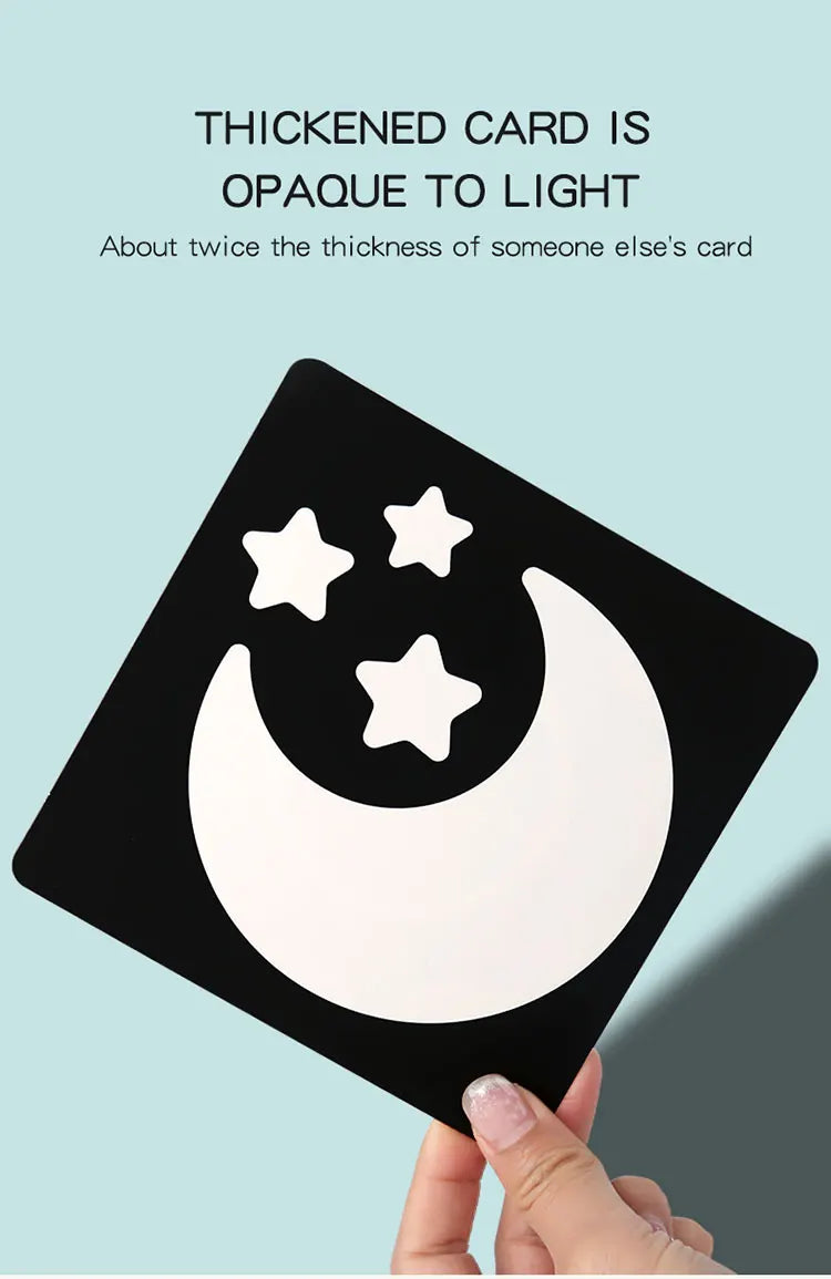 Black and red visual early education card for newborns, visual stimulation of color cognition, flashing new children's early edu