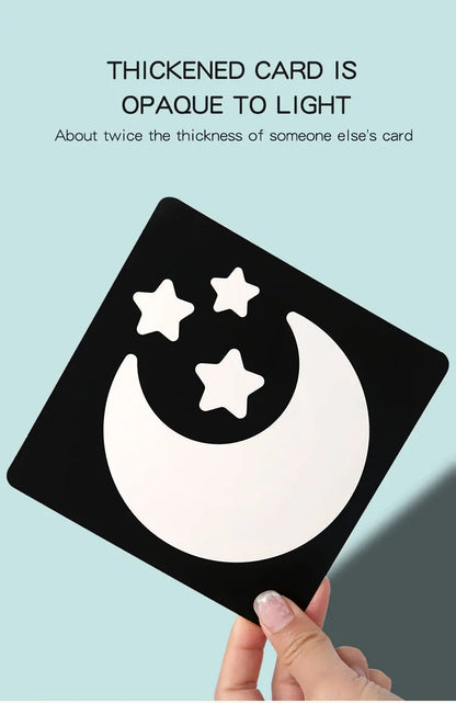 Black and red visual early education card for newborns, visual stimulation of color cognition, flashing new children's early edu