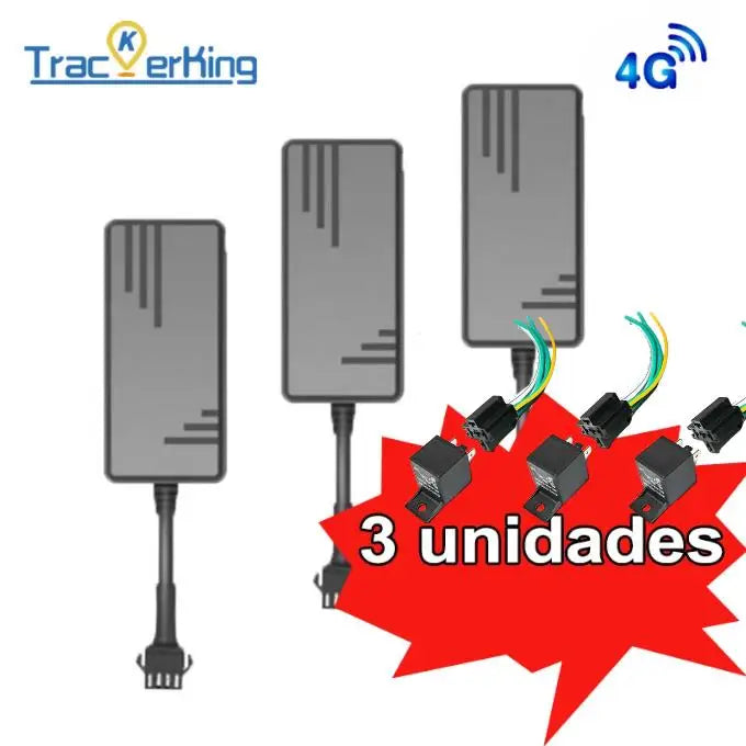 TrackerKing 3pieces J16 4G+2G Vehicle GPS Tracker  ACC Relay GSM Global Real Time Tracking GT06
