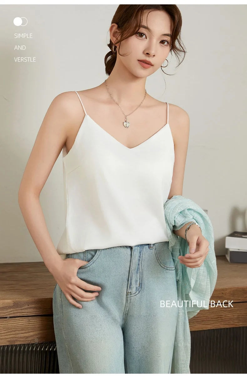 Summer V-neck Strapless Top Women With Bar Pads Breathable Top Suitable for Wearing Over T-Shirts