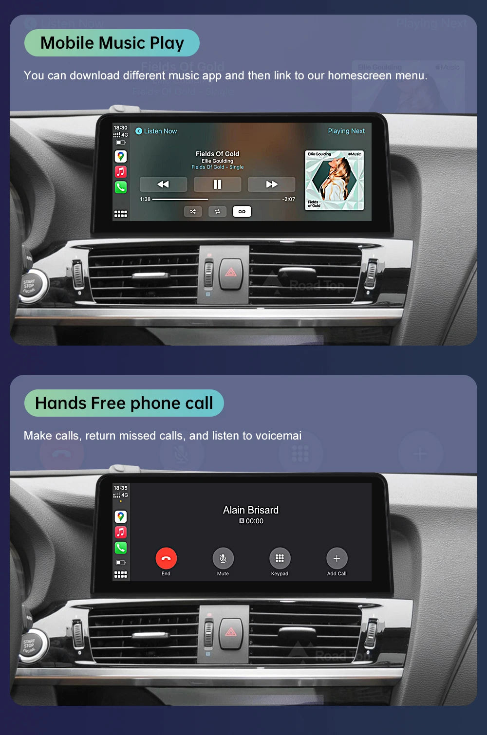 1920*720 Multimedia Touch Screen For BMW X3 F25 X4 F26 2011-2016 Wireless Carplay Display Android Auto Car Radio Player