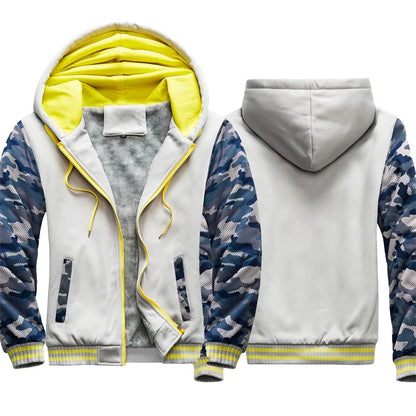 Men's Hoodie Winter Thick Warm Fleece Zipper Sweatshirts Casual Hoodies Daily Coat Sportwear Male Streetwear Hoodies Unisex