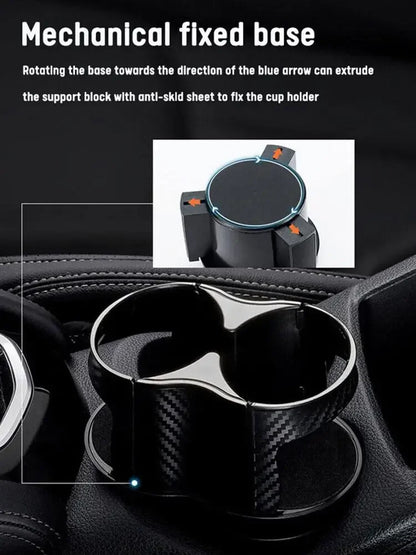 2-in-1 Car Cup Holder Expander Cupholder Adapter Auto Interior Cup Expandable Car Multifunction Organizer Storage Accessori Q7K3