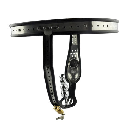 Male Chastity Device Waist Belt Stainless Steel Cock Cage Anal Butt Plug Penis Bondage Kit Erotic Urethral Lock Sex Toys for Men