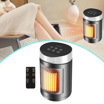 Compact Portable Electric Heater 1500W PTC Heating Fan Heater with Safety Features for Home Office Dorm