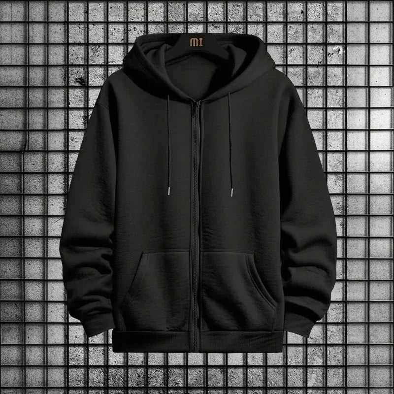 2026 New Arrival Men's Zipper Hoodie Sweatpants 2 Piece Set High Quality Hooded Long Sleeve Sweatshirt Autumn Winter Tracksuit