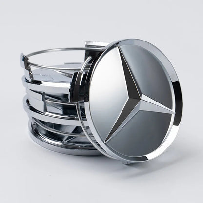 4pcs 75mm Car Wheel Center Hub Caps Cover Auto Accessories For Mercedes Benz Amg C180 C200 C260 W108 W124 W126 W140 W168 W176 AA