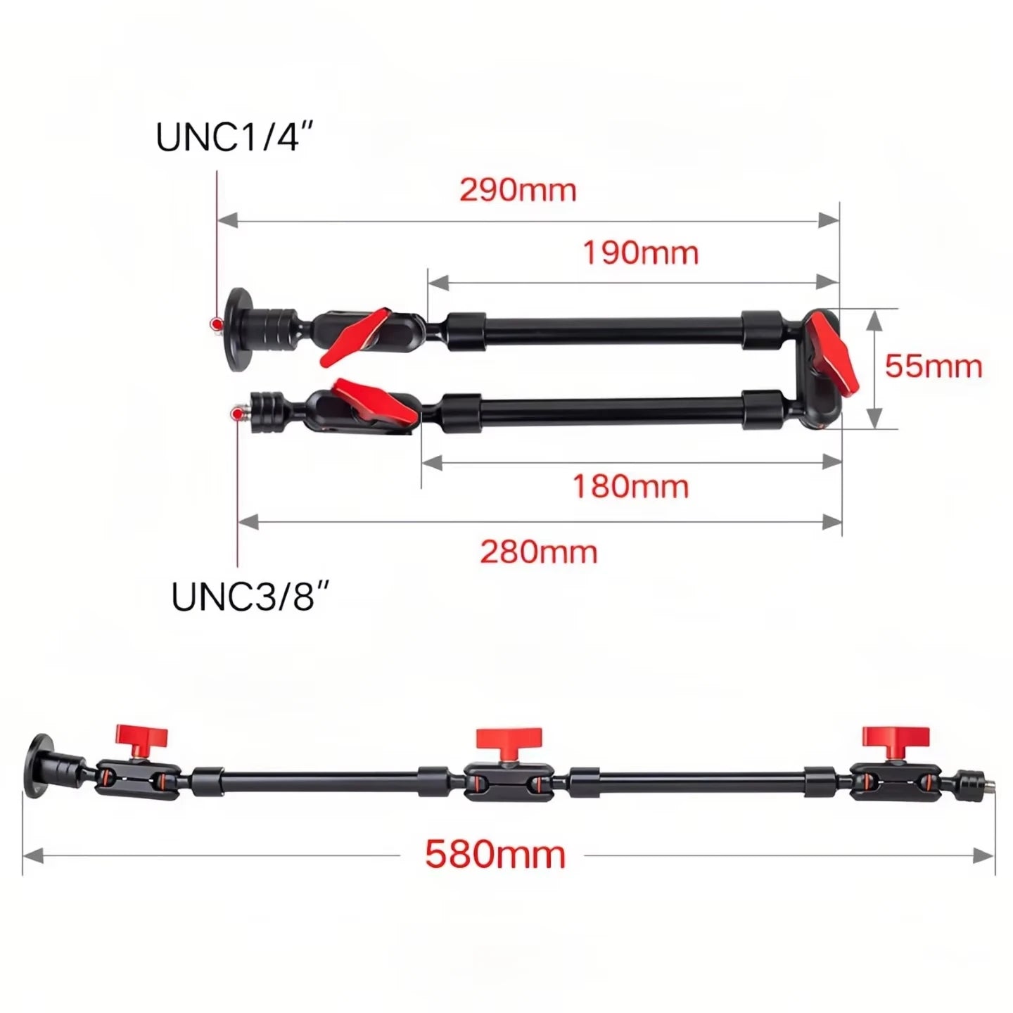32" 22" Mobile Phone Bracket Magic Arm for Camera Articulated Flexible with Desk Clamp Mount Tablet Magsafe Webcam Stand