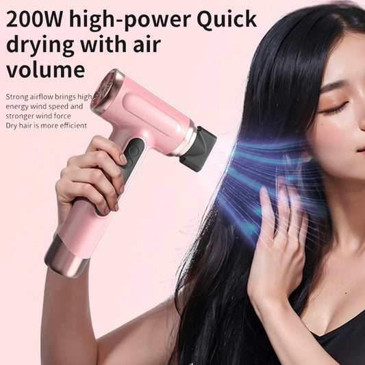 Travel Hair Dryer Cordless Rechargeable 15600mAh 200W  Hair Dryer Portable Travel Lightweight Hot Cold Blow for Dormitory Travel